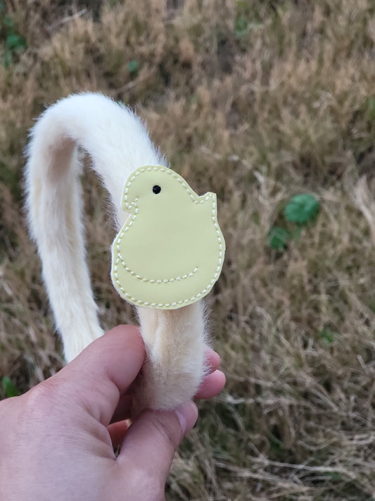 Yellow fuzzy headband