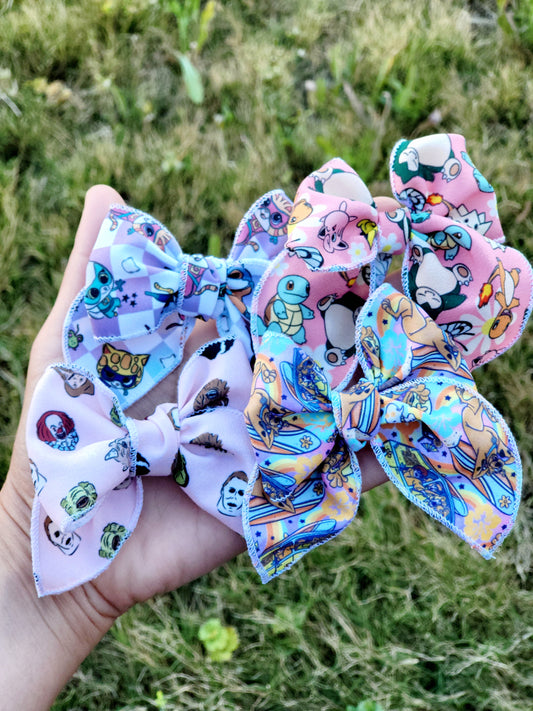 Character fabric bows