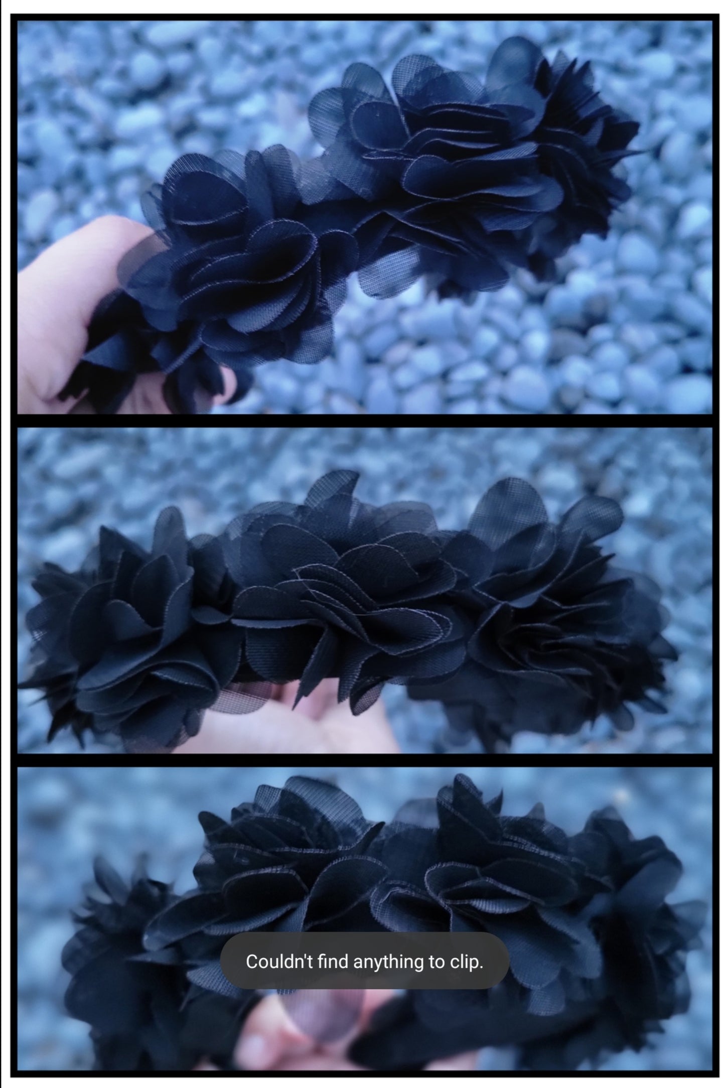 Black Floral headband